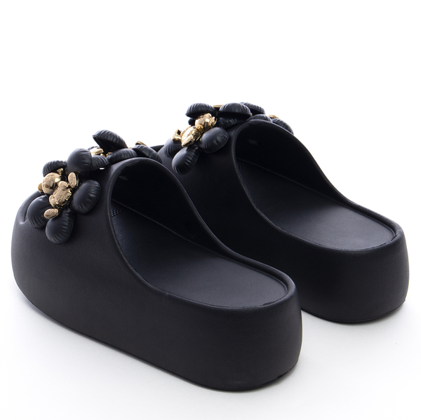 Стилни чехли на дебела подметка с декоративни елементи BG181 black
