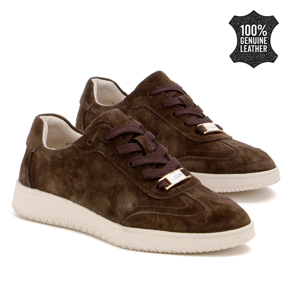 Дамски кецове от естествен велур – стилен модел с премиум визия, комфорт при носене и уверено усещане през целия ден XW1014 coffee