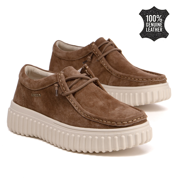 Дамски мокасини от естествен велур – изключителна лекота и комфорт, съчетани с модерна визия и стилно излъчване във всяка ситуация XW1007 brown