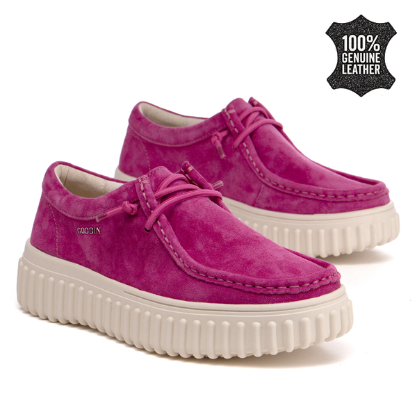 Дамски мокасини от естествен велур – изключителна лекота и комфорт, съчетани с модерна визия и стилно излъчване във всяка ситуация XW1007 fuchsia