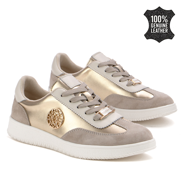 Дамски кецове от естествена кожа – стилен модел с премиум визия, комфорт при носене и уверено усещане през целия ден XW1015 gold