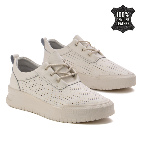 Дамски кецове от естествена кожа – олекотени с прецизна изработка, балансирана форма и приятно усещане при продължително носене FT119 beige