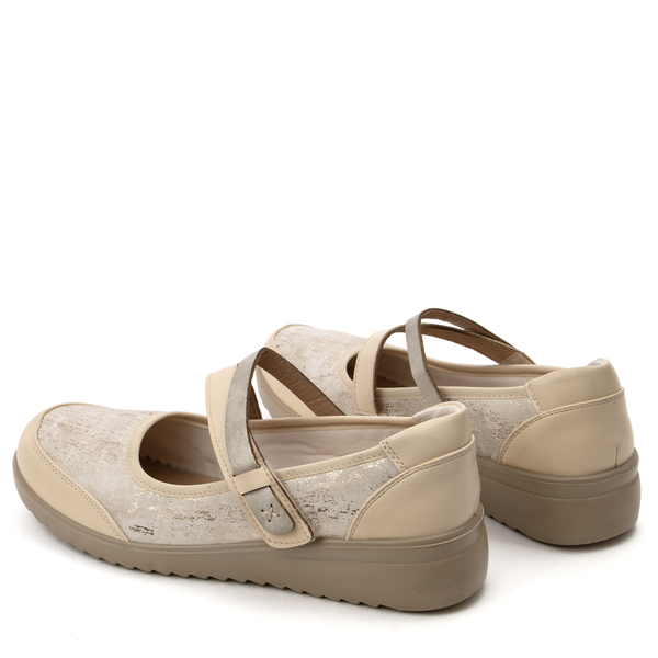 Практични ултра леки дамски обувки с мека стелка и висококачествени материали за максимален комфорт M0-1579 beige